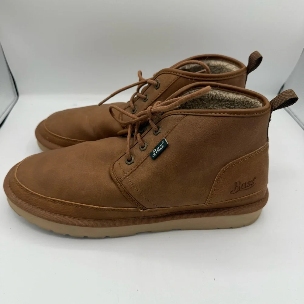 Mens G.H. Bass & Co. Newland WX Sherpa Lined Faux Suede Ankle Boots Size 10